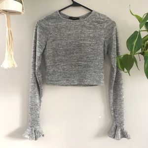 Forever 21 bell sleeve crop top